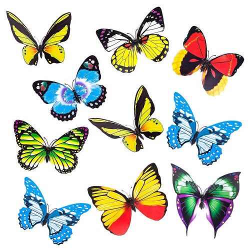 Papillon Art mural,Décoration murale Sculpture Décor suspendu pour la maison Cour Patio Jardin Décoration Aléatoire