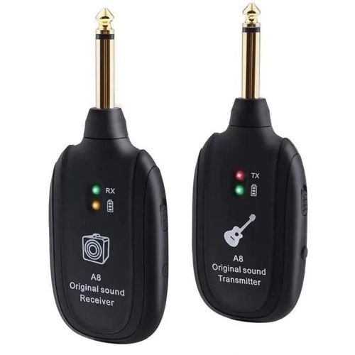 Système De Guitare Sans Fil Avec Émetteur Et Récepteur De Guitare Numérique Rechargeable 2,4 Ghz 4 Canaux Pour Guitare Électrique