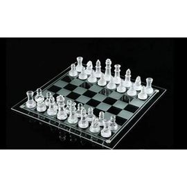 Jeu D\'échec En Verre Echiquier En Verre 32 Pièces 25 Cm