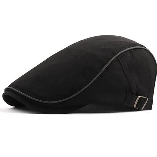 Béret Homme Réglable - Ivy Newsboy Cabbie Gatsby Golf Béret Newsie Conduite Chapeau - Noir