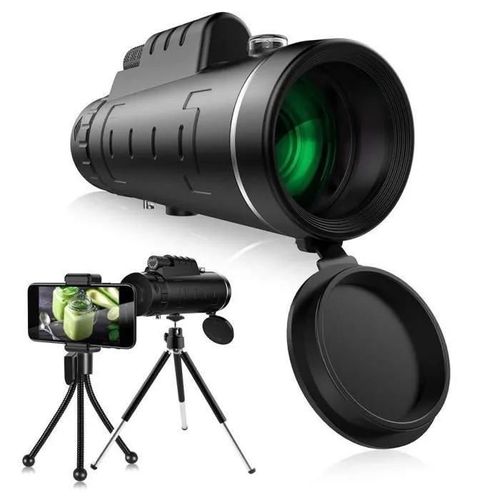 Monoculaire - HD Telescope - Zoom 40x60 - Vision Nocturne - Chasse - Noir