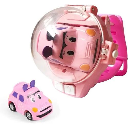 Mini montre de voiture télécommandée 2,4 GHz, Montre de voiture de course au poignet, Charge USB, Petite voiture RC de dessin animé