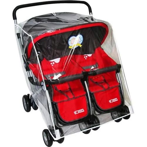 Pinji Habillage Pluie Poussette Double Transparente