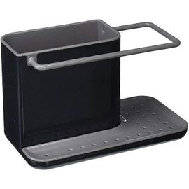 Chariot de rangement d'évier,support pour éponge,grattoir,brosse,liquide vaisselle,torchon,petit modèle-gris foncé gris