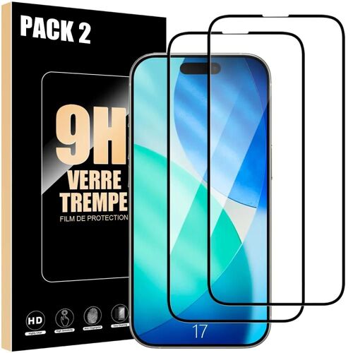 2 Verre Trempé Intégral pour iPhone 17 - Protection d'écran Antichoc Anti-Rayures 9H - EFConnection