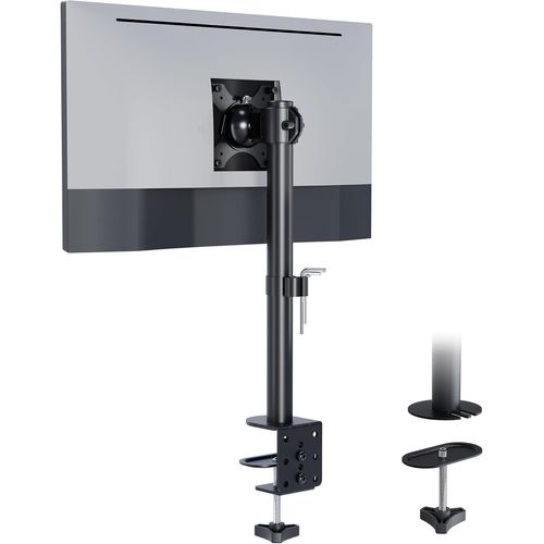 Support Ecran PC Simple pour Moniteurs de 13 à 34 Pouces, Bras Ecran PC Réglable en Hauteur, Supporte jusqu'à 10kg, VESA 75/100