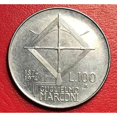 100 Lire - Guglielmo Marconi - 1974 - Italie