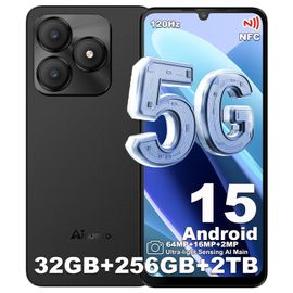 Neo S25 Pro 5G Téléphone Portable Android 15 Smartphone 32Go+256Go/2To 6,75" 120 Hz 5280mAh 64MP vidéo 4K NFC Double SIM GPS - Noir