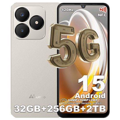 Neo S25 Pro 5G Téléphone Portable Android 15 Smartphone 32Go+256Go/2To 6,75" 120 Hz 5280mAh 64MP vidéo 4K NFC Double SIM GPS - Or