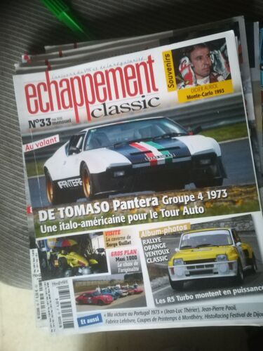 Echappement Classic 33 De 2013 Stanguellini Formule Junior, Tomaso Pantera Gr4,Efebvre,Auriol