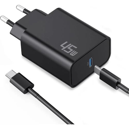 Chargeur Rapide 45W + Câble USB-C 1M pour Samsung Galaxy A17 A07 A16 A36 A56 - Noir - EFConnection