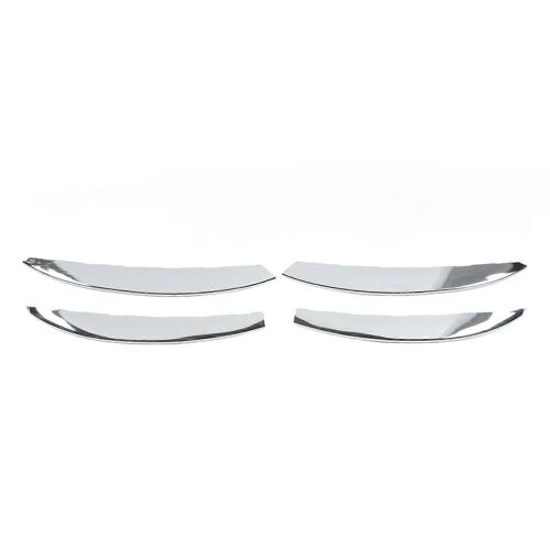 4 Pcs Avant Brouillard Lumière Grille Garniture Paupière Sourcil Vent Couteau Bande Remplacement Pour Mercedes - Benz Classe C W206 S206 Argent