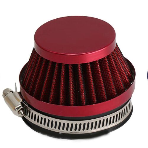 Filtre À Air Universel De Moto Filtre À Air D'admission À Haut Débit Lavable Pour Le Remontage De Moto 48mm / 1.89in Rouge