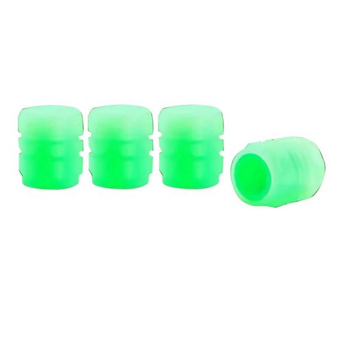 Capuchon De Valve De Pneu Lumineux Fluorescent Nuit Incandescent Buse D'air Couverture De Tige De Valve De Pneu Pour Voiture Vélo Moto Vert