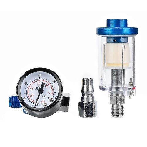 1/4 Po De Régulateur De Pression D'entrée D'air En Ligne De Filtre De Piège À Huile D'eau Pour Outil De Pistolet De Pulvérisation