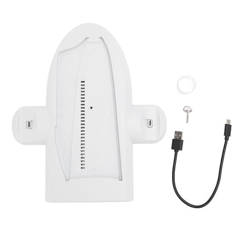 Station De Charge De Manette De Jeu Professionnelle Efficace À Double Emplacement Support De Refroidissement Pour Console Mince Ps5 Pour Manette Ps5 Avec Lumière Rvb