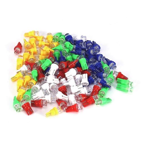 100 Pcs T10 158 194 168 W5w Ampoules Led De Voiture Multi Couleur Lampe Blanc Bleu Rouge Ambre Vert