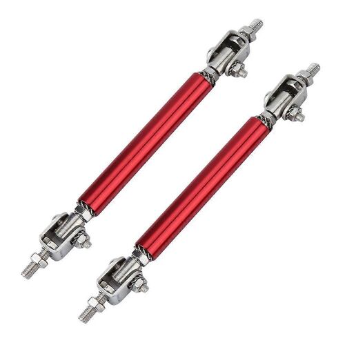 2pcs 75mm Voiture Pare-Chocs Protecteur Lèvre Tige Séparateur Jambe De Force Barre De Cravate Support Avant Arrière Universel