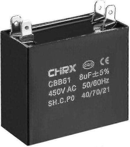 Condensateurs de ventilateur de plafond AC - Insert bimétallique Film polypropylène - 47x23x41mm - Cbb61 8uf 450v