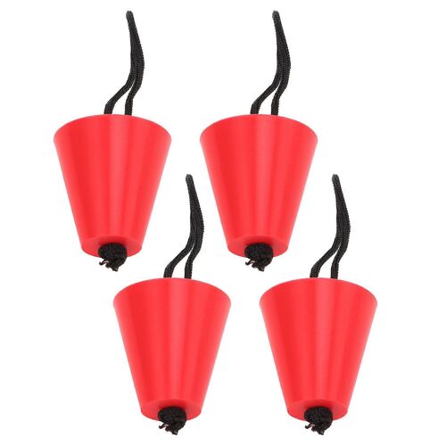 4pcs Kit De Bouchon De Dalot Avec Longe Flexible Silicone Trous De Drainage Bouchon Bonde Universel Pour Kayaks Canoësrouge