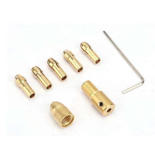 7 pcs 0,5-3 mm foret électrique pince Micro Twist drill Chuck Tool Adaptateur (3,17 mm)