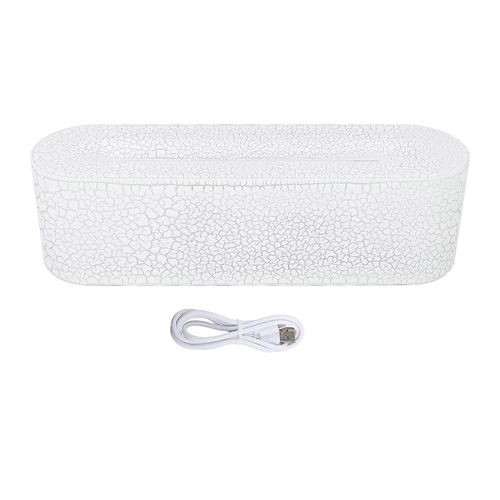 Diffuseur d'air à flamme Humidificateur 150ml 7 couleurs Éclairage Foyer silencieux Air Diffuseur d'arômes avec 3 minuterie Blanc