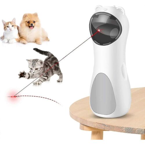 Jouet Laser Pour Chat Automatique,Jouet Interactif Pour Chat Pour Chats D'intérieur,Chaton,Chiens,Chargement Usb / Alimenté Par Batterie,5 Modes Laser Pour Chat Réglables
