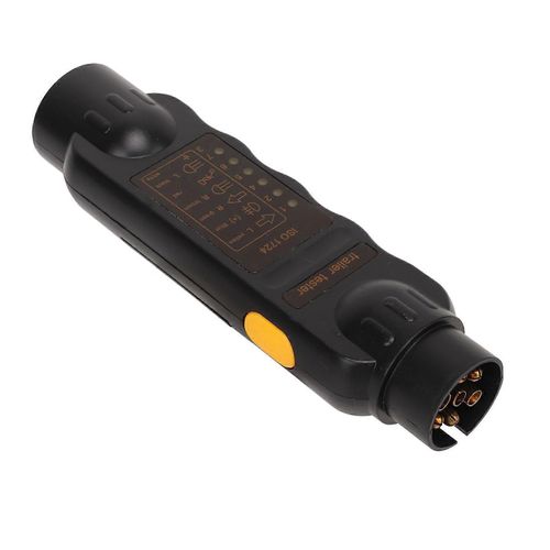 Testeur De Prise De Remorque 7 Broches Outil De Test De Câblage De Câblage Électrique De Barre De Remorquage Pour Camion Rv Black Label