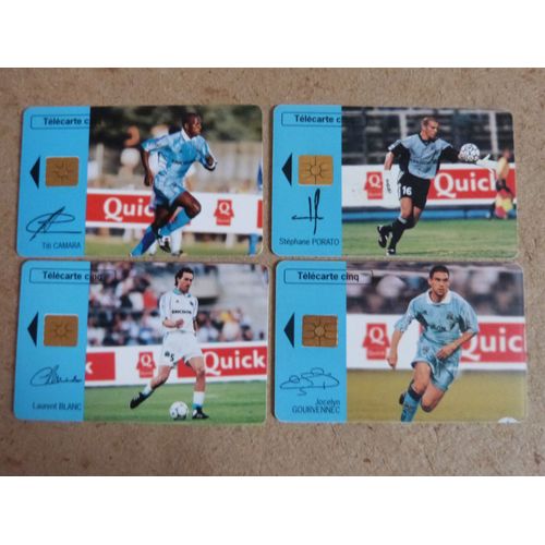 Lot Complet Télécartes Édition Limitée 5u Olympique De Marseille