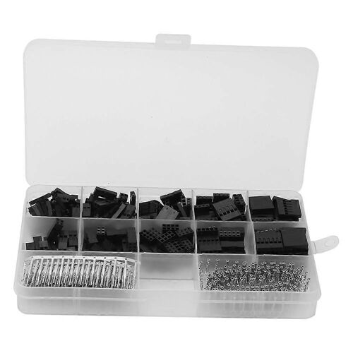 610Pcs Broche à sertir Connecteur Fiche Cavalier Kit Nylon Matériaux Auxiliaires Électriques 2.54mm