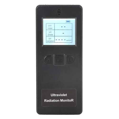 Détecteur de rayonnement ultraviolet numérique portable LCD Testeur de compteur UVI UV avec affichage de la température