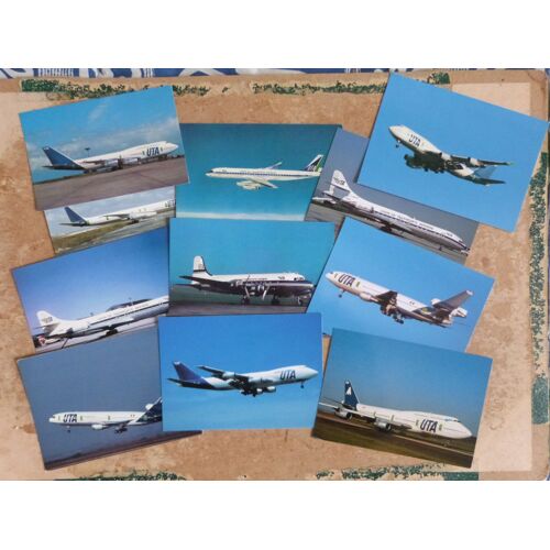 Lot Cartes Postales Aviation Uta