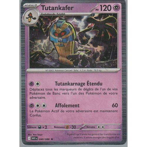Carte Pokémon - Tutankafer - 040/086 - Holo-Rare - Ev10,5 Flamme Blanche