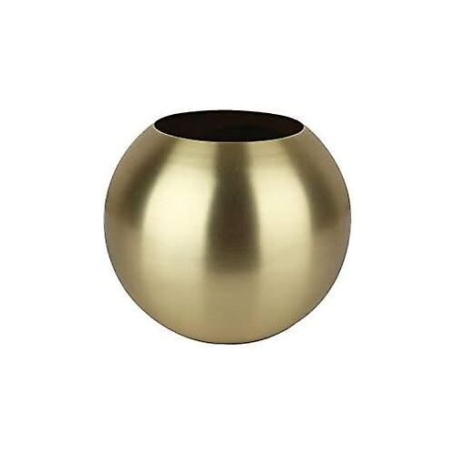 Vase Rond En Métal Pour Plantes Succulentes, En Acier Inoxydable, Décoratif Pour Salon Ou Décoration Intérieure (Doré)