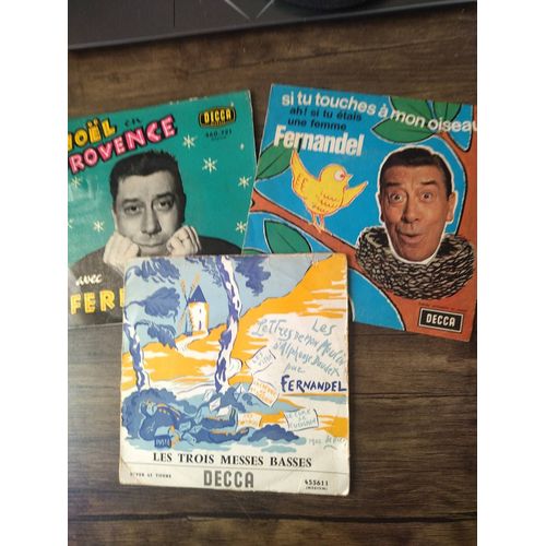 Fernandel . Lot De 3 X 45 Tours