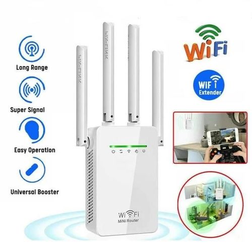 Répéteur WiFi,Amplificateur WiFi,Pour Votre Maison Puissant 2.4GHz WiFi Booster,Compatible avec Tous Les Routeurs