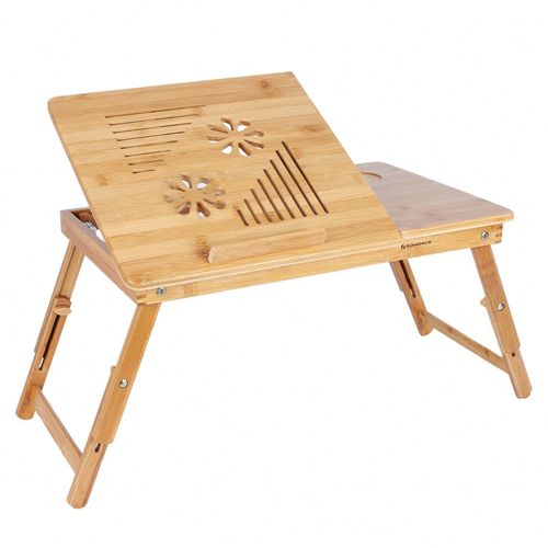 Table de lit Pliable, en bambou, pour pC Portable Inclinable, 55 X 35 X 29 cm