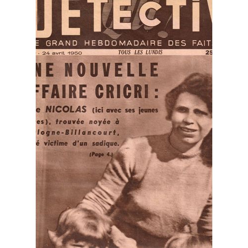 Détective Du 24 Avril 1950