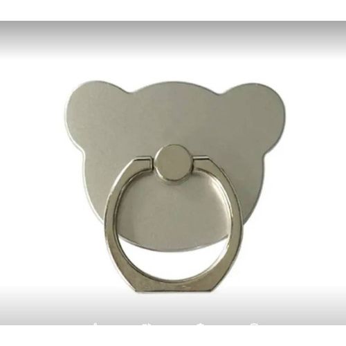 Anneaux De Telephone Portable En Forme De Ours Argent