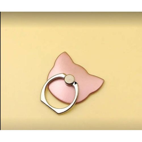 Anneaux De Telephone Portable En Forme De Chat Rose