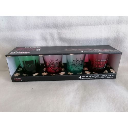 The Rising Shield Hero Season 2 - 4 Shots Glasses (Verres) / Shooters Symboles - Abystyle Red Collection - 2021