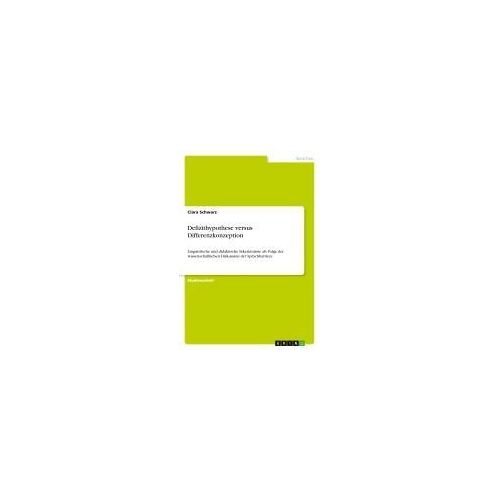 Defizithypothese Versus Differenzkonzeption