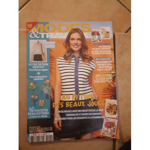 Modes Et Travaux 1494 Mai 2025 Au Rythme Des Beaux Jours + Votre Patron Gratuit Une Blouse Zippée.
