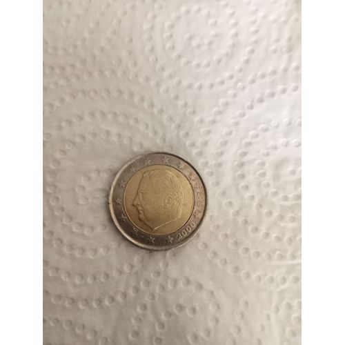 Rare Fauté 2€ Albert Ii Belgique 2000- Nombreux Défauts Dont Année 2000 Serrée