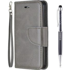 Coque Pour Samsung Galaxy A71 4g, Bookstyle Flip Cover Tui De Protection Housse En Pu Cuir Portefeuille Avec Tpu Silicone Souple [Fente De Carte] [Fermeture Magntique] (Gris)