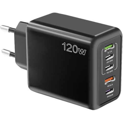 Station De Charge Intelligente 120w Avec 5 Ports – Parfait Pour La Maison, Le Bureau Ou Les Voyages
