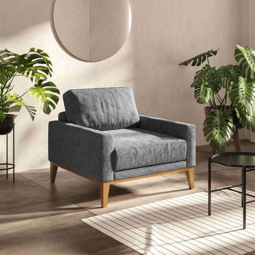 Fauteuil En Polyester Gris Foncé