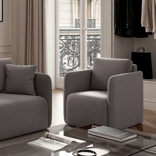Fauteuil En Polyester Gris