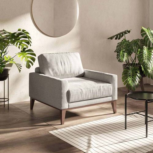 Fauteuil En Polyester Gris Clair
