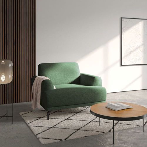 Fauteuil En Polyester Vert Foncé